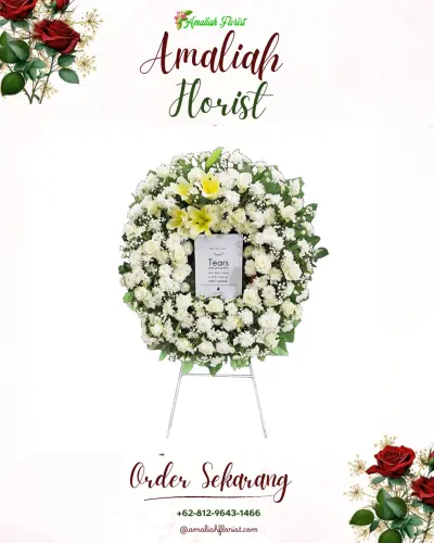 Krans Bunga Duka Cita di Sukatani